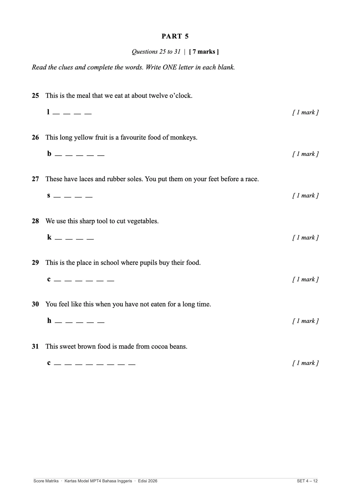 Contoh kertas model BI – Part 5