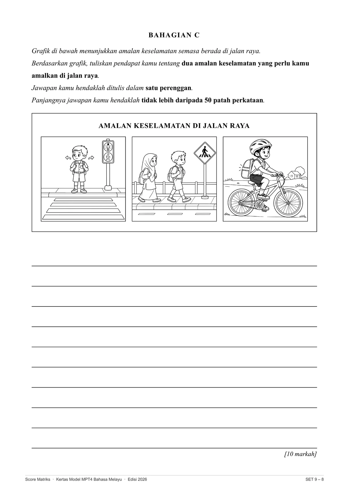 Contoh kertas model BM – Bahagian C