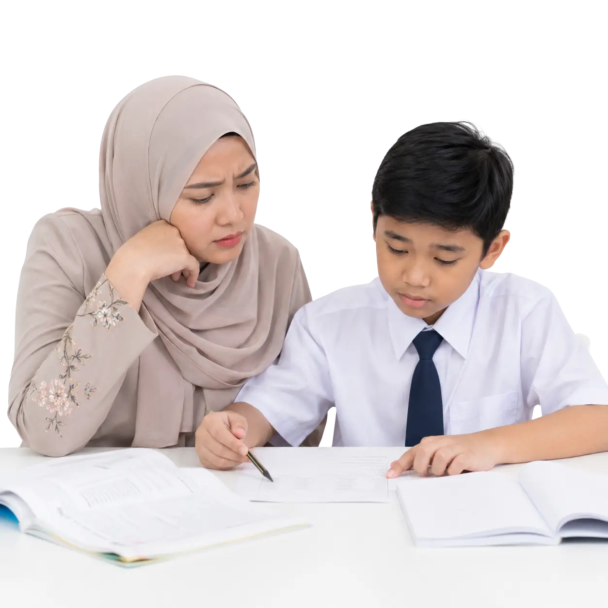 Ibu & anak belajar bersama